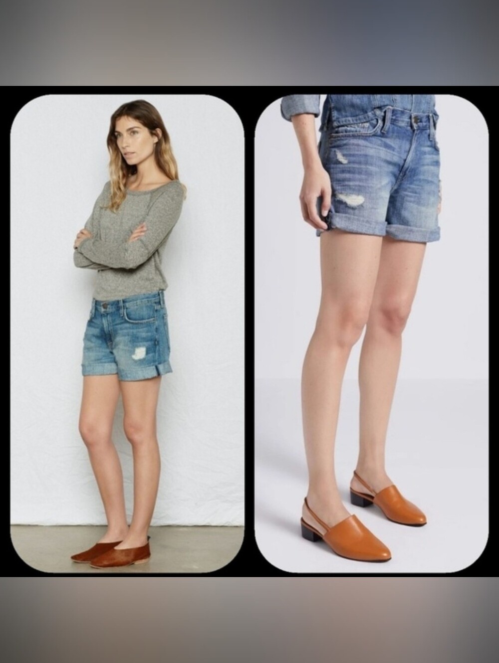 Current Elliott Boyfriend Short Super Loved Destroy Cut Off Jean Denim Shorts